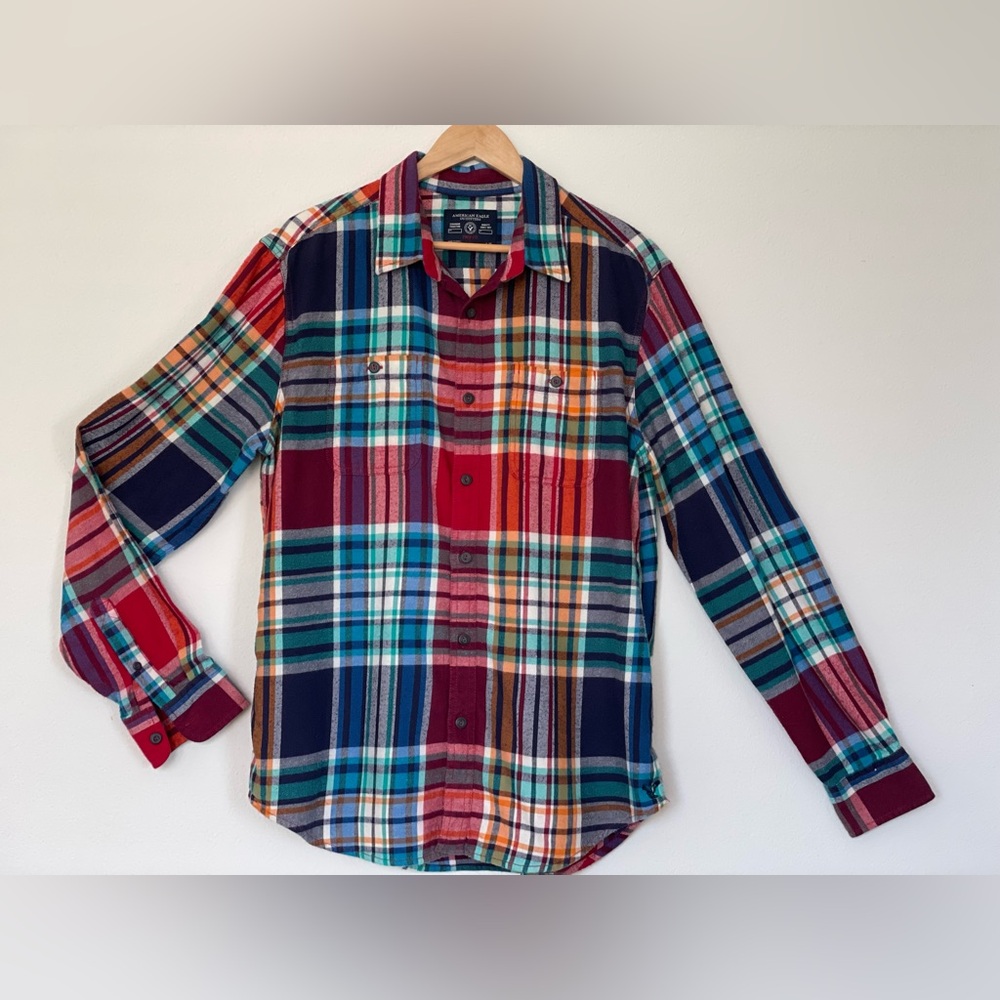 American Eagle Outfitters Multicolor Plaid Shirt